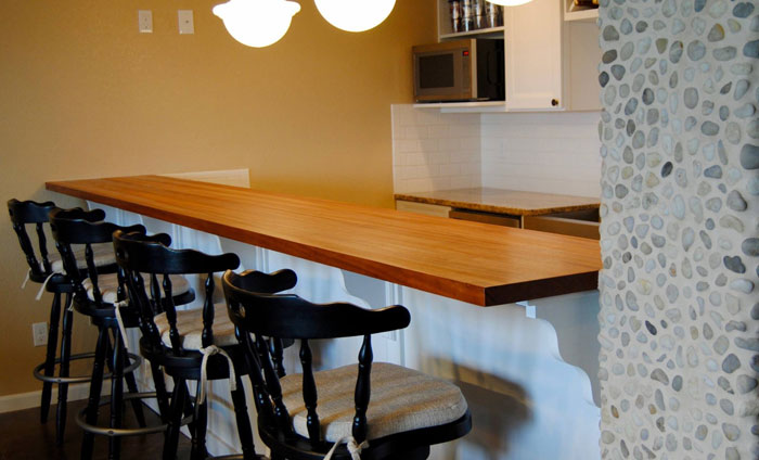 edge grain african mahogany butcher block countertop with everlast varnish finish by armani fine woodworking