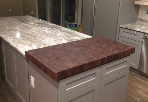 end grain walnut wood kitchen island countertop armani fine woodworking