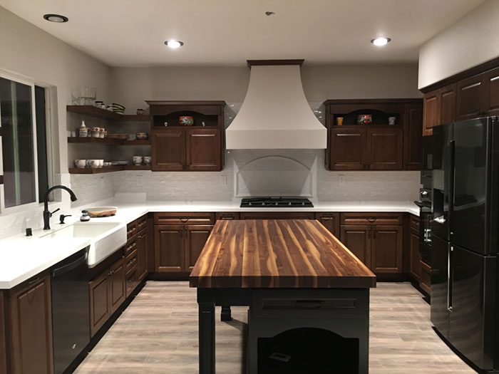 rustic walnut butcher block countertop armani fine woodworking